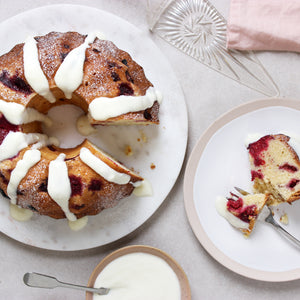 Raspberry & Coconut Bundt Cake