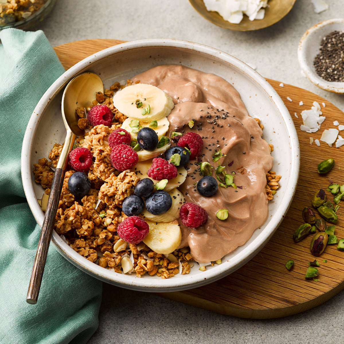 Chocolate Yogurt Granola Bowl