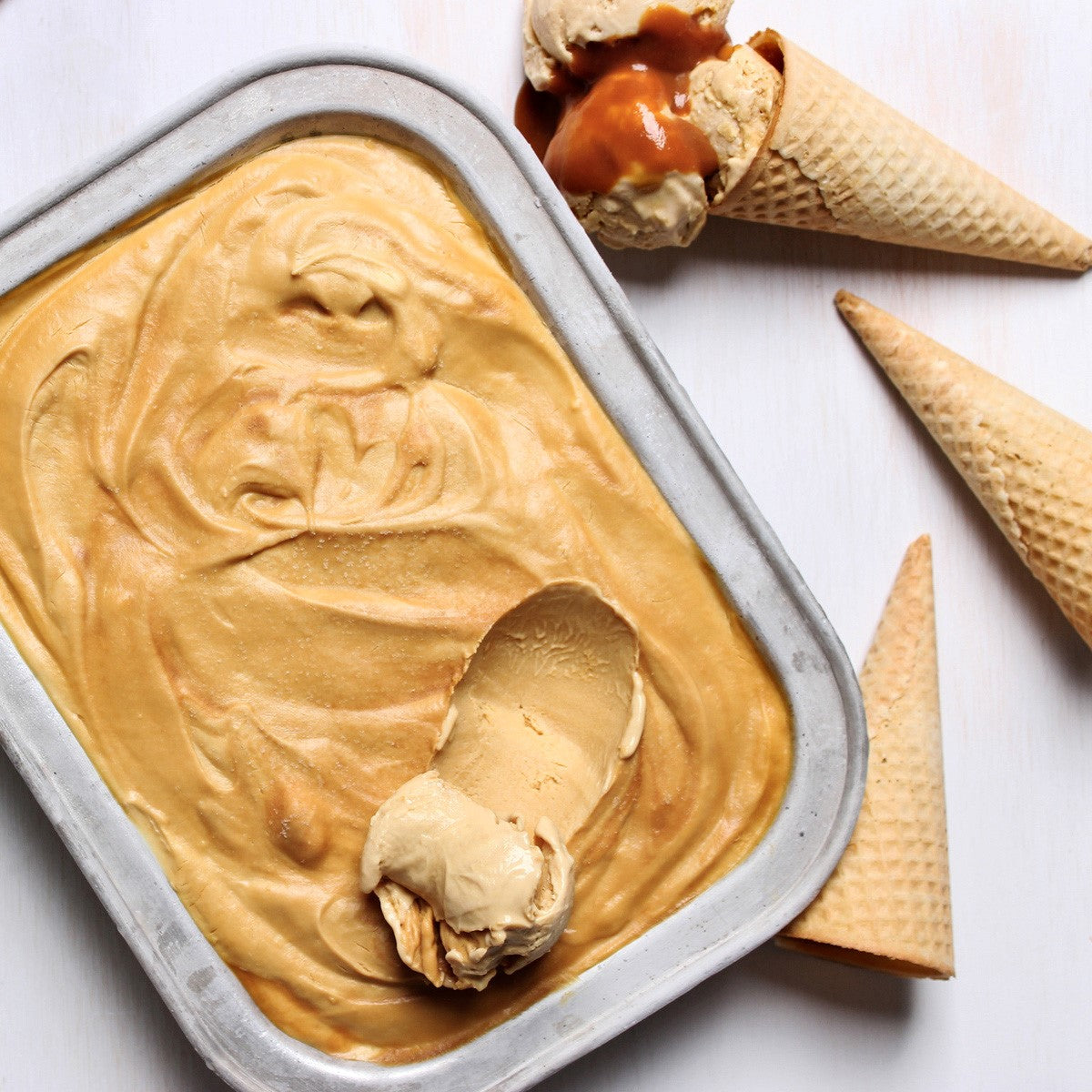 Salted Caramel Frozen Yogurt